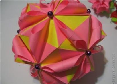 Кусудама: волшебный шар в технике оригами своими руками